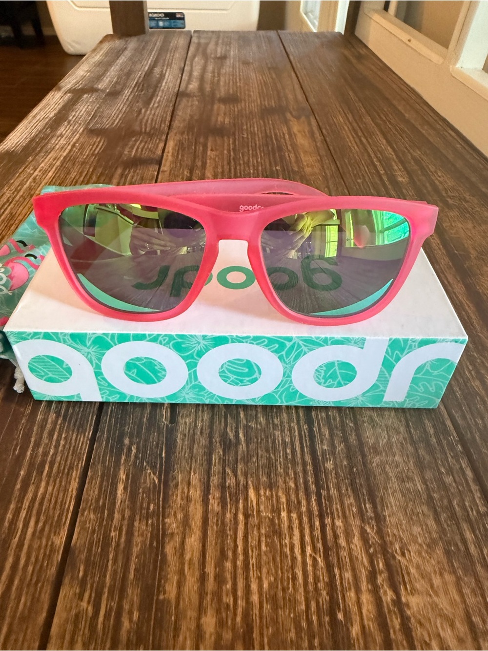 Goodr Pink Mirrored Wayfarer Sunglasses